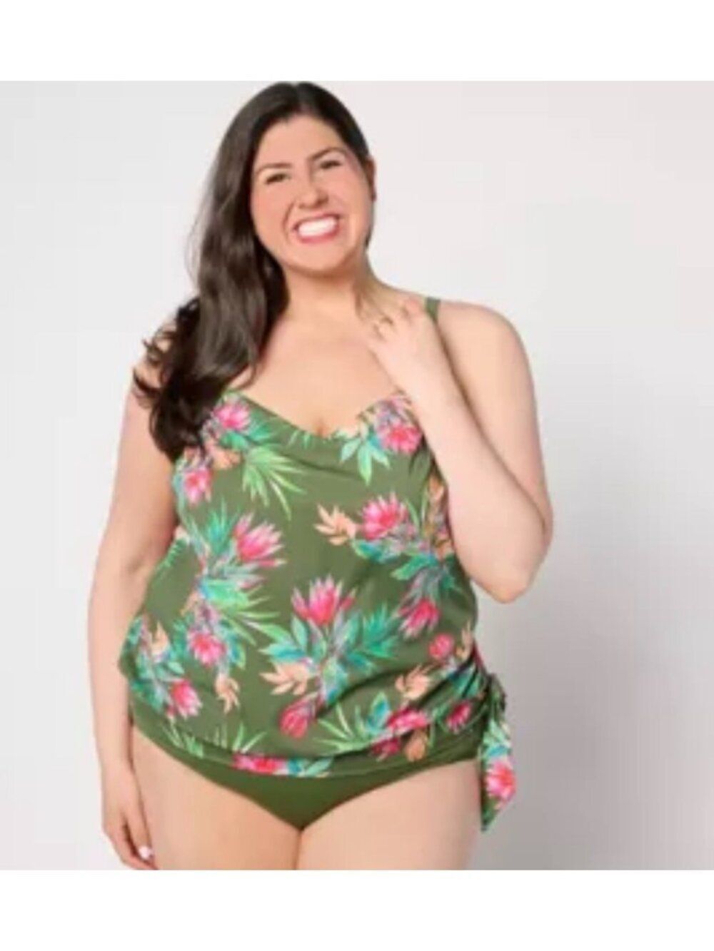 Kim Gravel x Swimsuits V-Neck Tankini & Hi-Rise Brief 2PCS Swimsuit Size 16